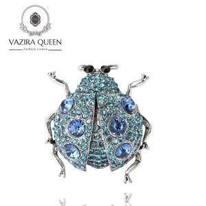 VQ Rhinestones Ladybug Brooch